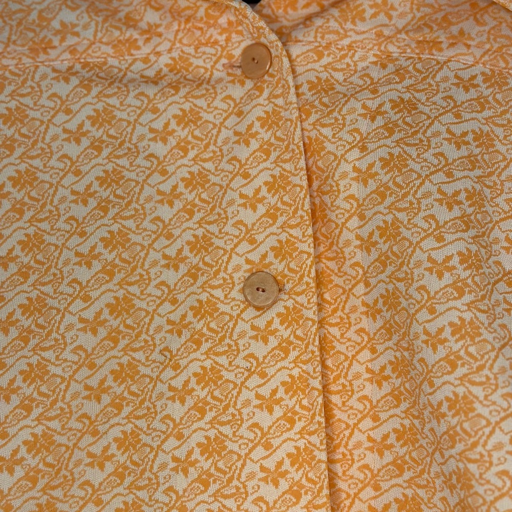 Orange Patterned Women's Jacket - Picture 3 of 8